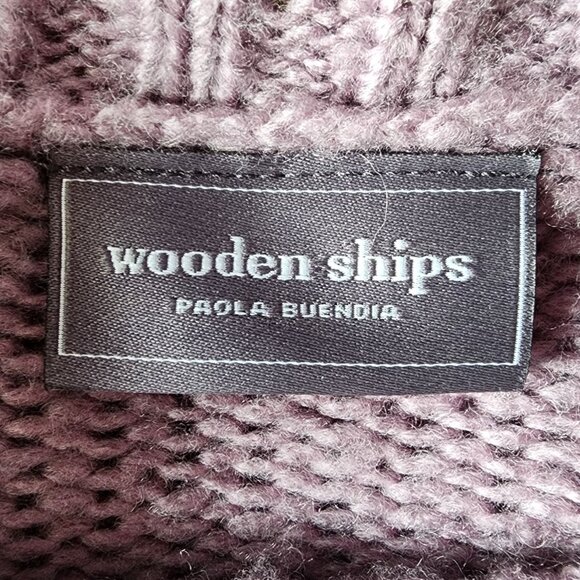 Wooden Ships Paola Buendia Womens S/M Sweater Purple Acrylic Mohair Wool Boxy - Picture 6 of 8